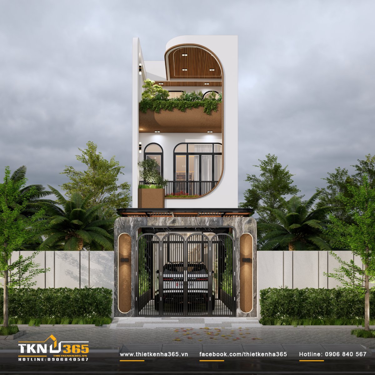 Mẫu nhà ống 2 tầng 1 tum 2