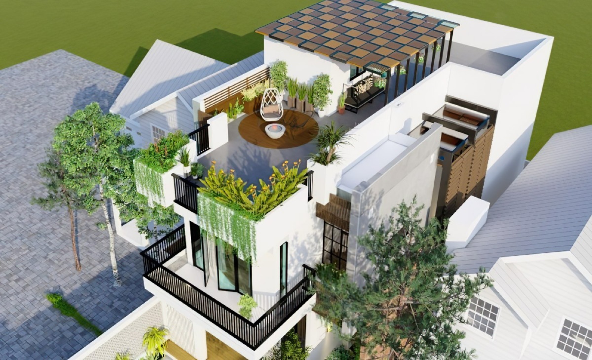 Mẫu nhà ống 2 tầng 1 tum 4