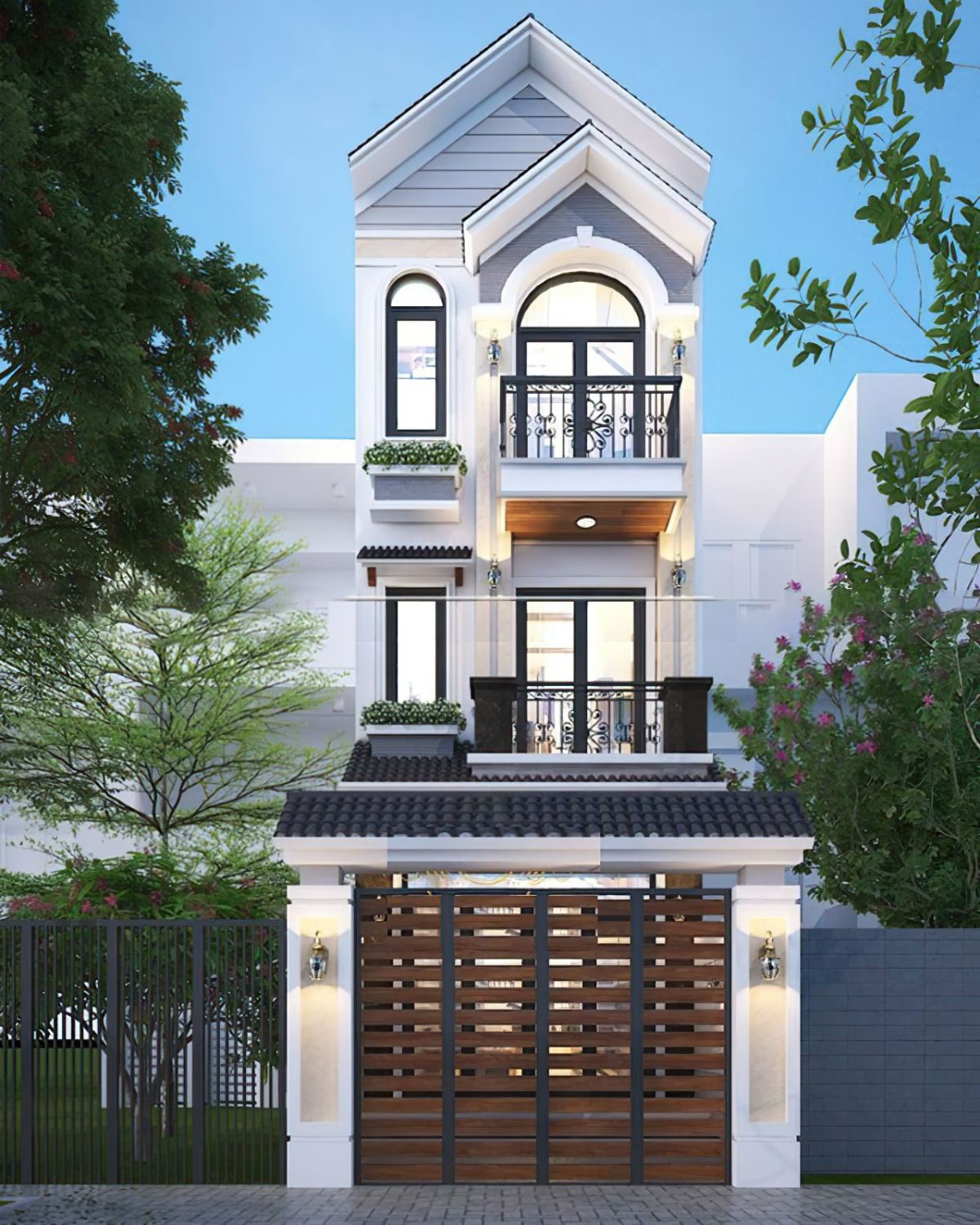 Mẫu nhà ống 3 tầng mái tôn 2