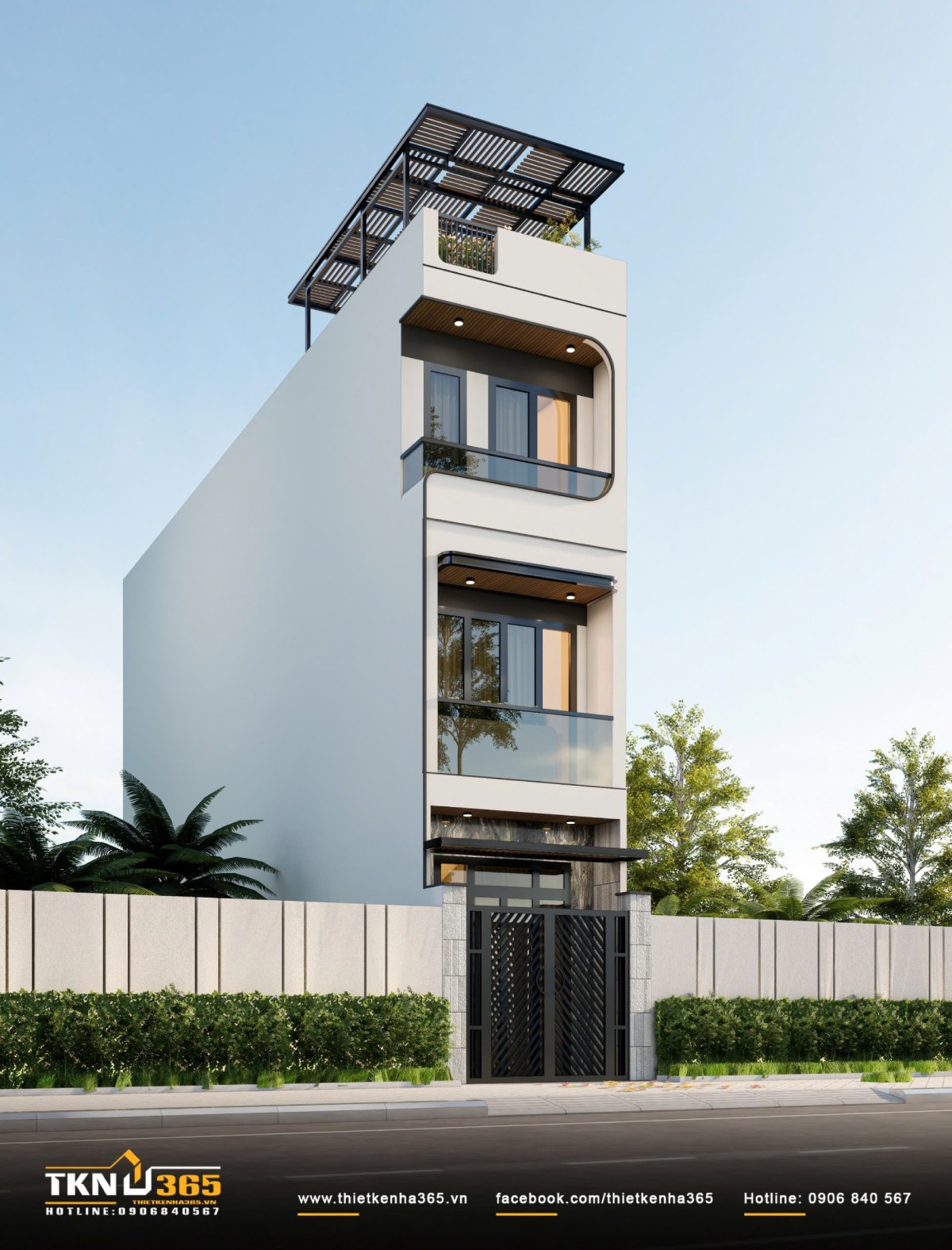 Thiết kế nhà phố 3 tầng 2