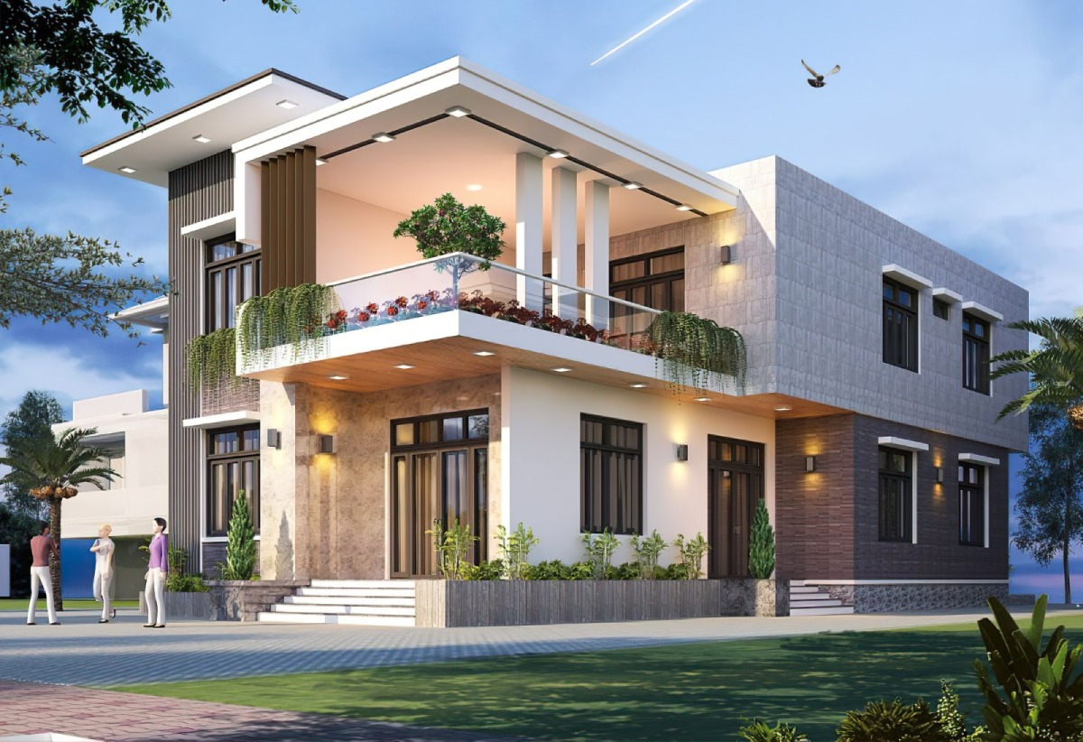 100+ Mẫu Nhà 2 Tầng 4 Phòng Ngủ Đẹp, Hiện Đại 1 Mẫu nhà 2 tầng 4 phòng ngủ 2