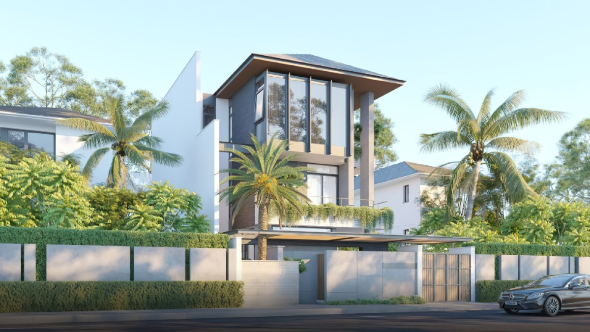 nhà phố 3 tầng mái nhật