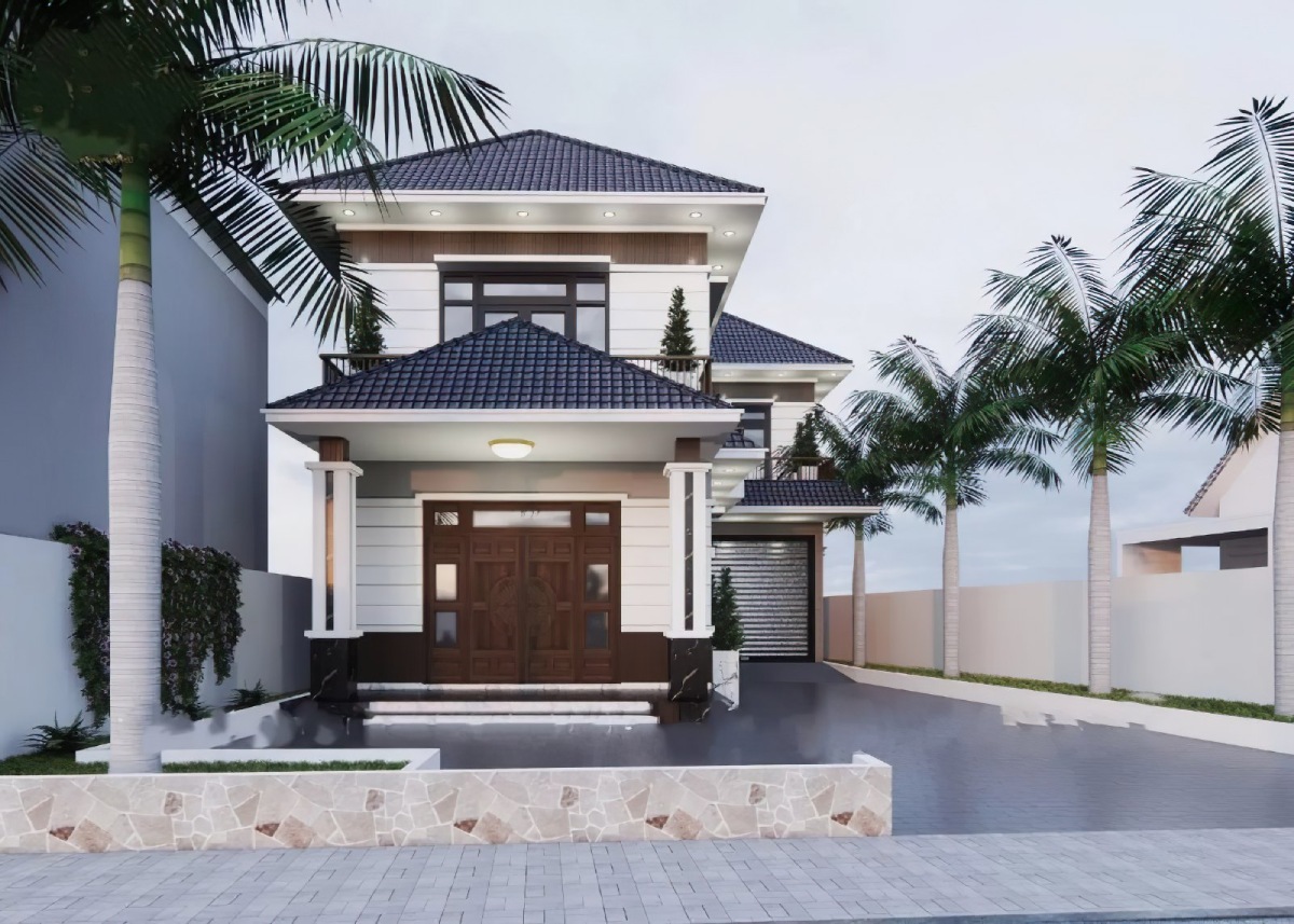 Mẫu Nhà Chữ L 2 Tầng Ở Nông Thôn: Diện Tích, Chi Phí & Top Mẫu Đẹp 2026 5 Mẫu nhà chữ L 2 tầng 5