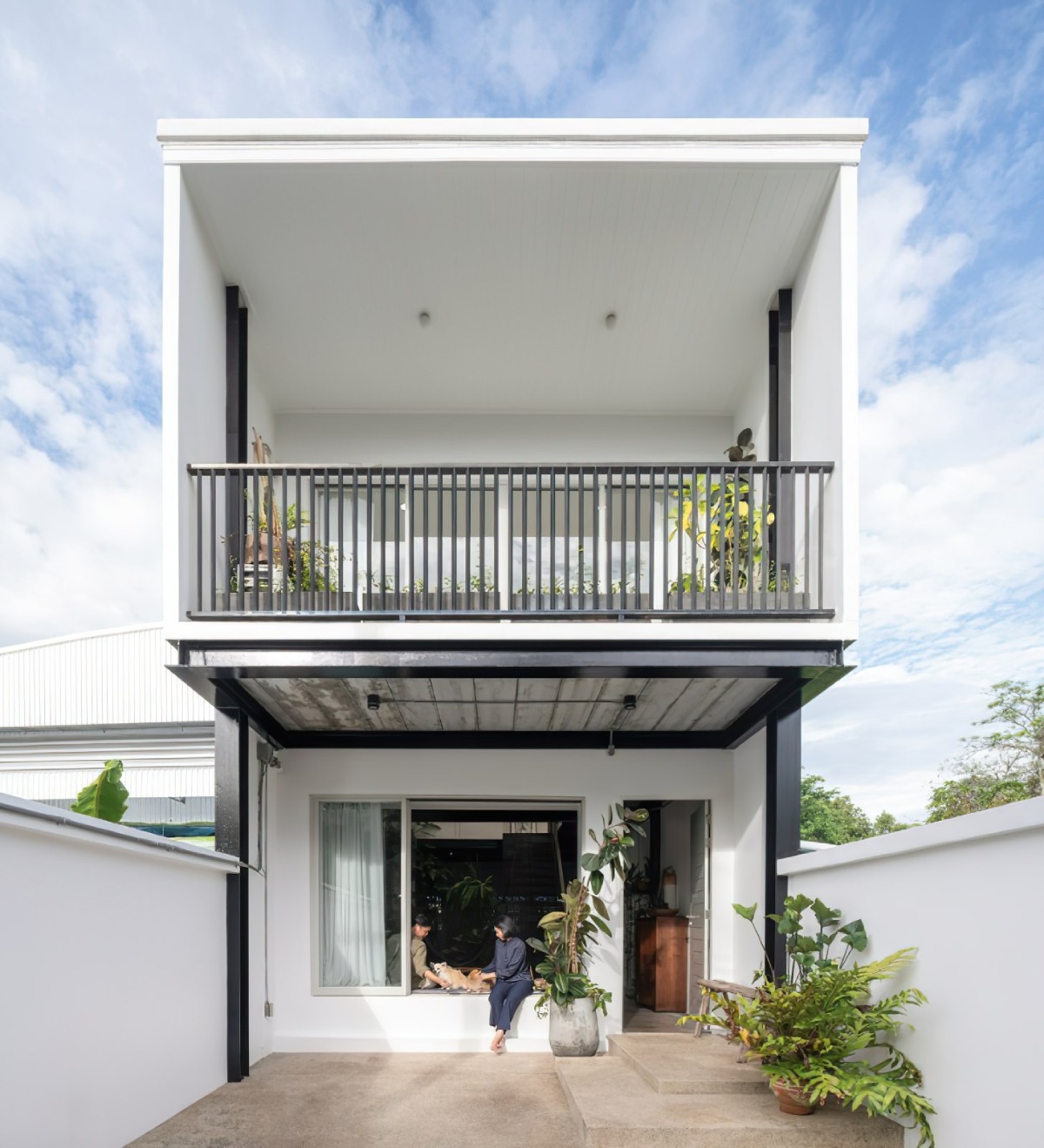 mẫu nhà phố 2 tầng 5x15m 10