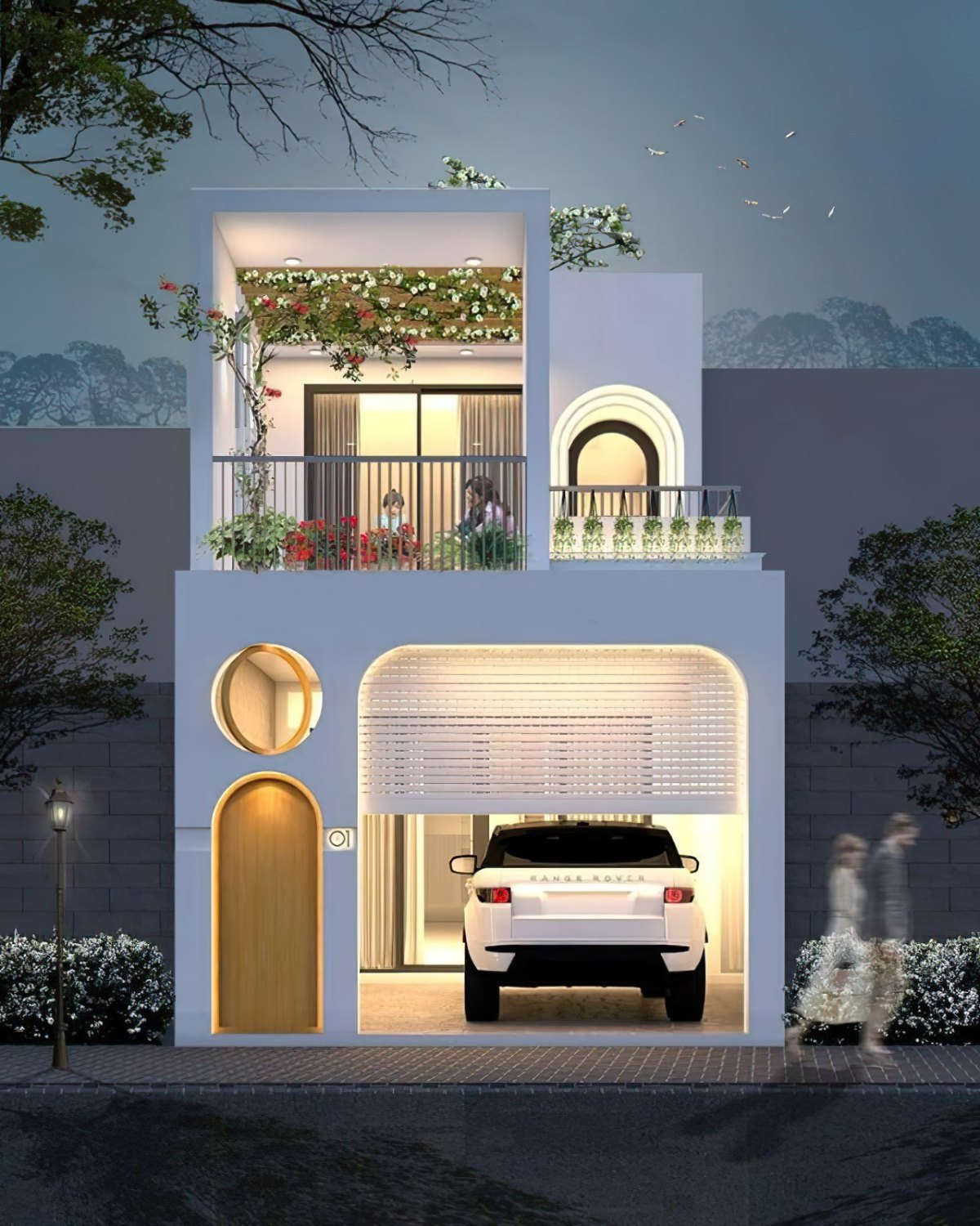 mẫu nhà phố 2 tầng 5x15m 7