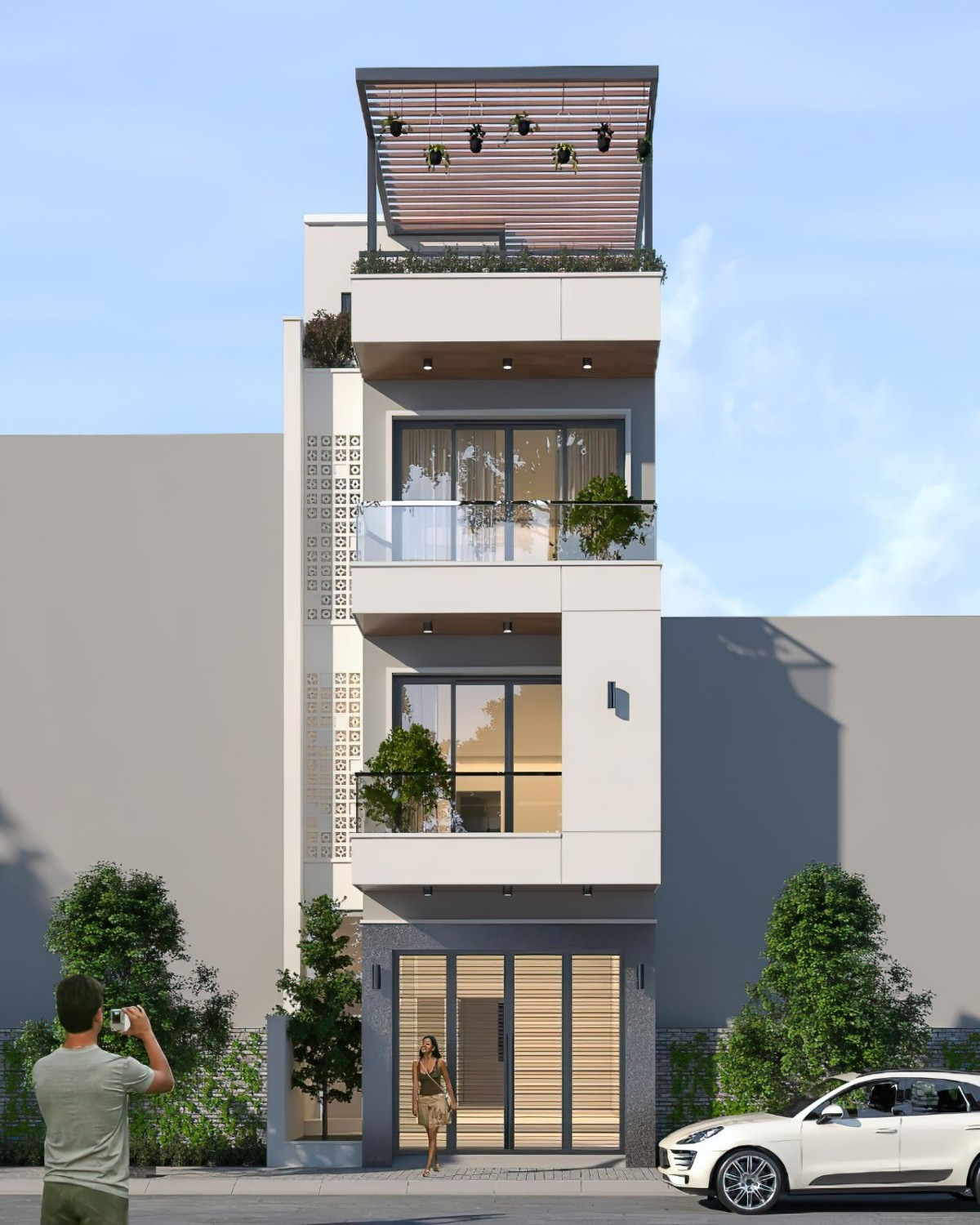 Mẫu nhà phố 3 tầng mặt tiền 4m 2