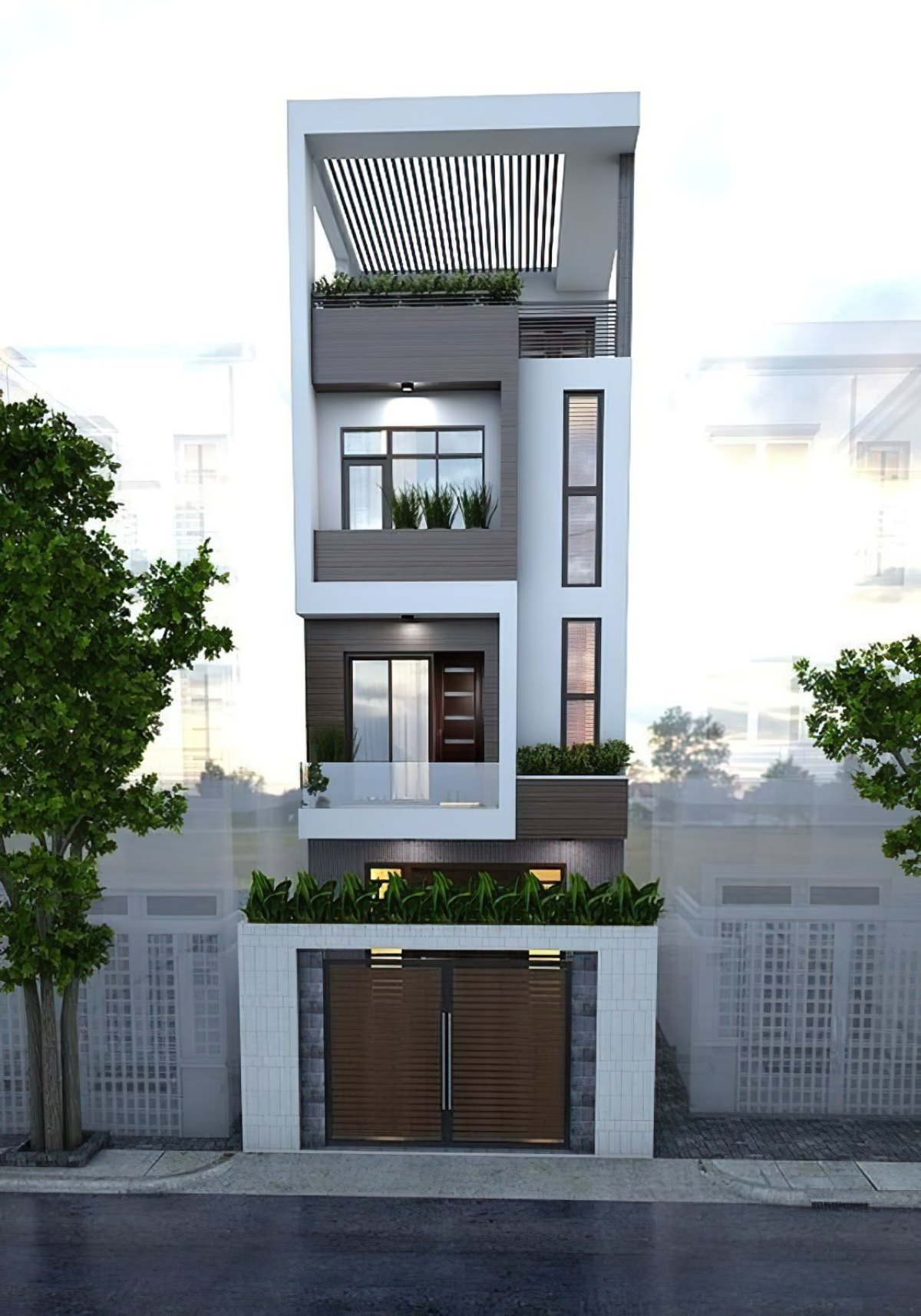 Mẫu nhà phố 3 tầng mặt tiền 4m 3