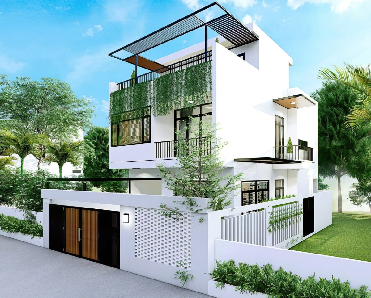 Thiết kế nhà 100m2: Xu hướng & top mẫu nhà ấn tượng 2026 2 thiết kế nhà diện tích 100m2 2