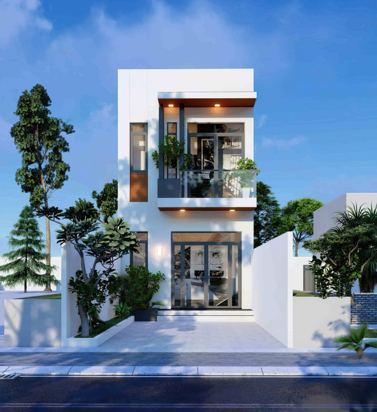 thiết kế nhà 2 tầng 5x24m 1