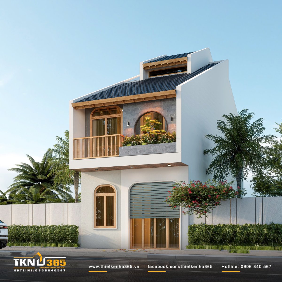 Thiết kế nhà phố 2 tầng 2