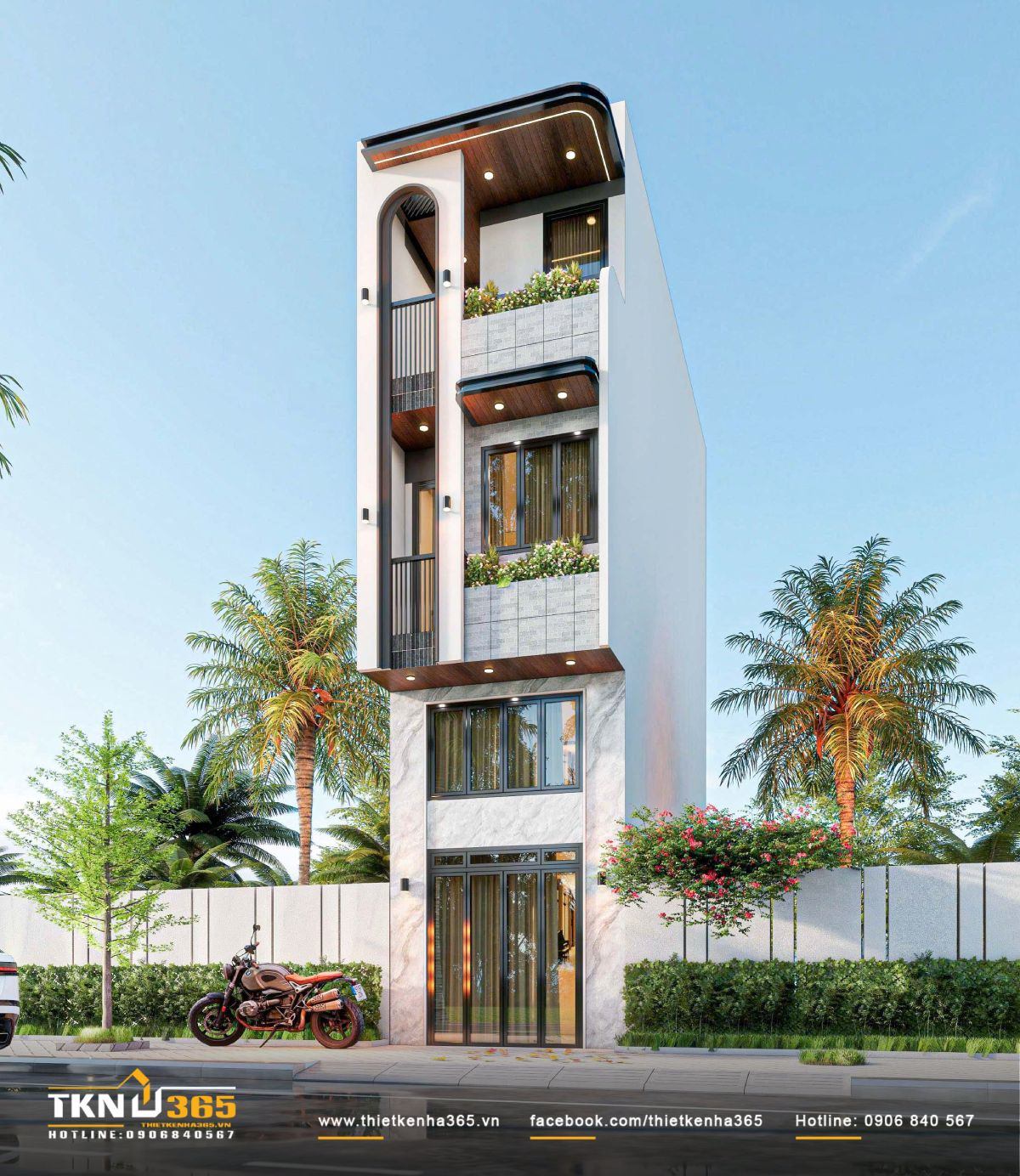 Thiết kế nhà phố 3 tầng - Vẻ đẹp của sự tinh gọn 3 Thiết kế nhà phố 3 tầng 2