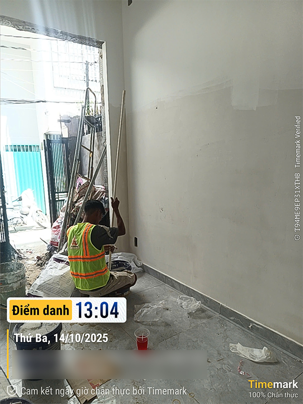 Tiến độ nhà phố 1 trệt 2 lầu 1 tum - Chị Mỹ - Quận 8 38 nha chi my quan 8 141025 1