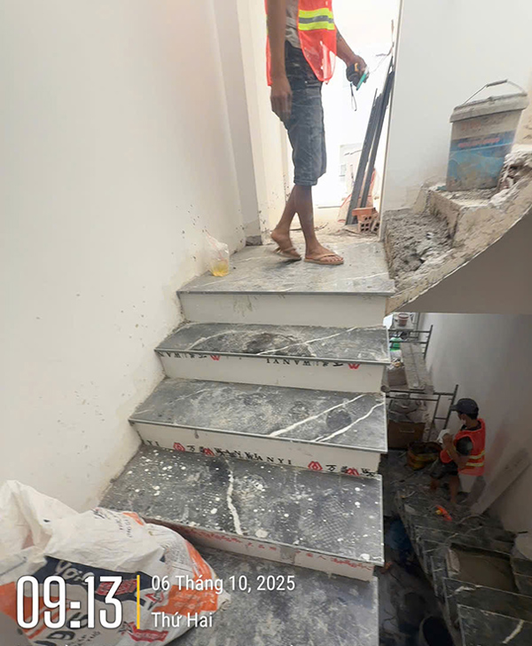 Tiến độ nhà phố 1 trệt 2 lầu 1 tum - Chị Mỹ - Quận 8 40 nha chi my quan 8 2025 061025 2