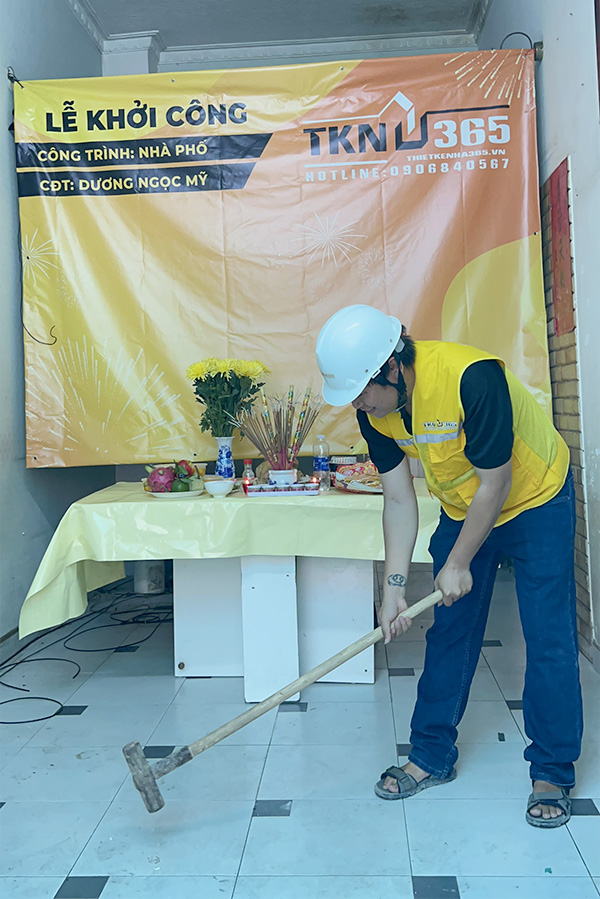 Tiến độ nhà phố 1 trệt 2 lầu 1 tum - Chị Mỹ - Quận 8 59 Nhà chị Mỹ Quận 8, nhà phố 1 triệt 2 lầu 1 tum, khởi công