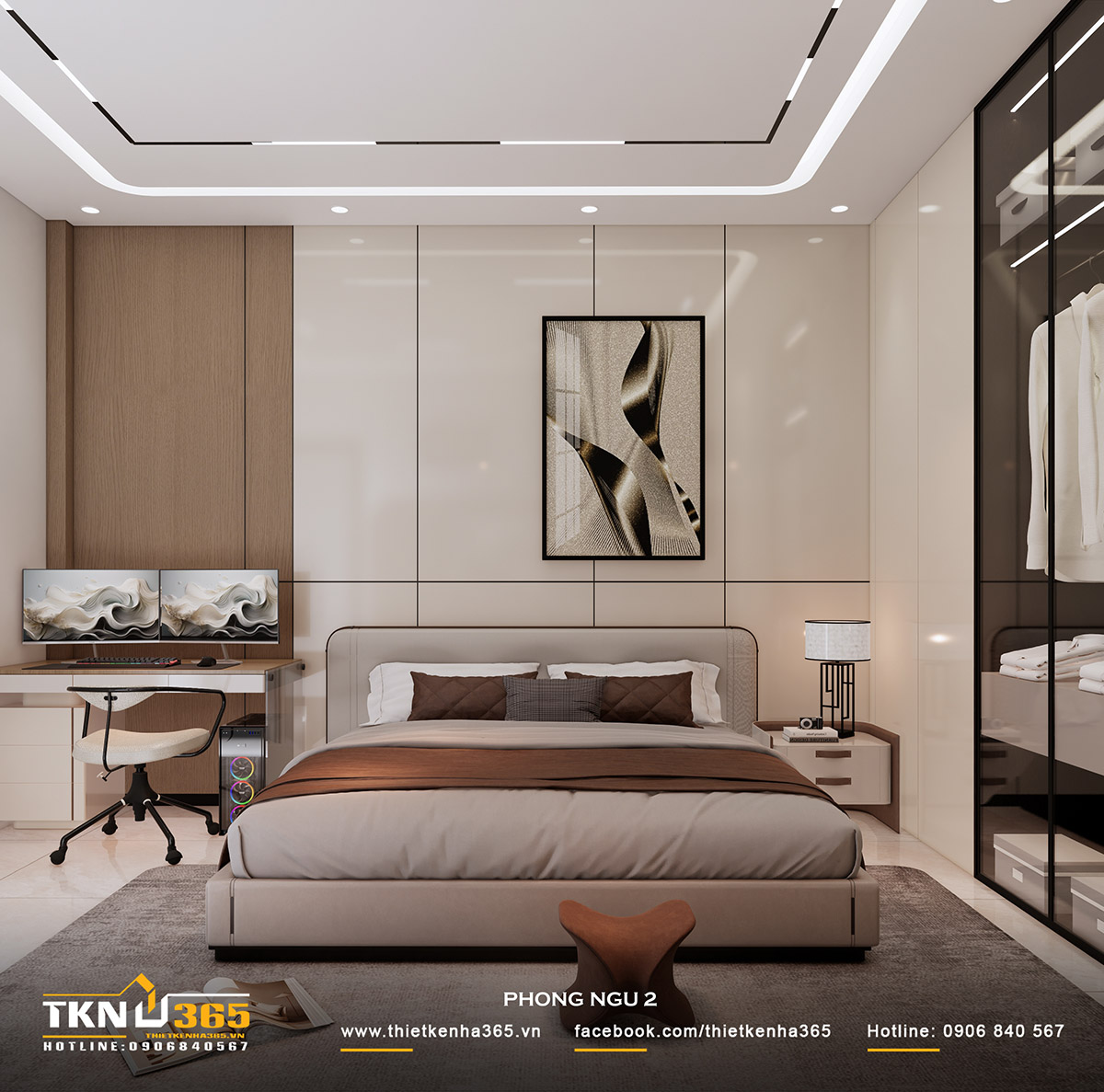 Nhà phố 1 trệt 1 lầu tại Trà Vinh - lời giải ấn tượng cho bài toán không gian vừa ở vừa kết hợp kinh doanh 10 Chiếc giường ngủ thiết kế êm ái chính là không gian nghỉ ngơi sau ngày dài làm việc mệt mỏi
