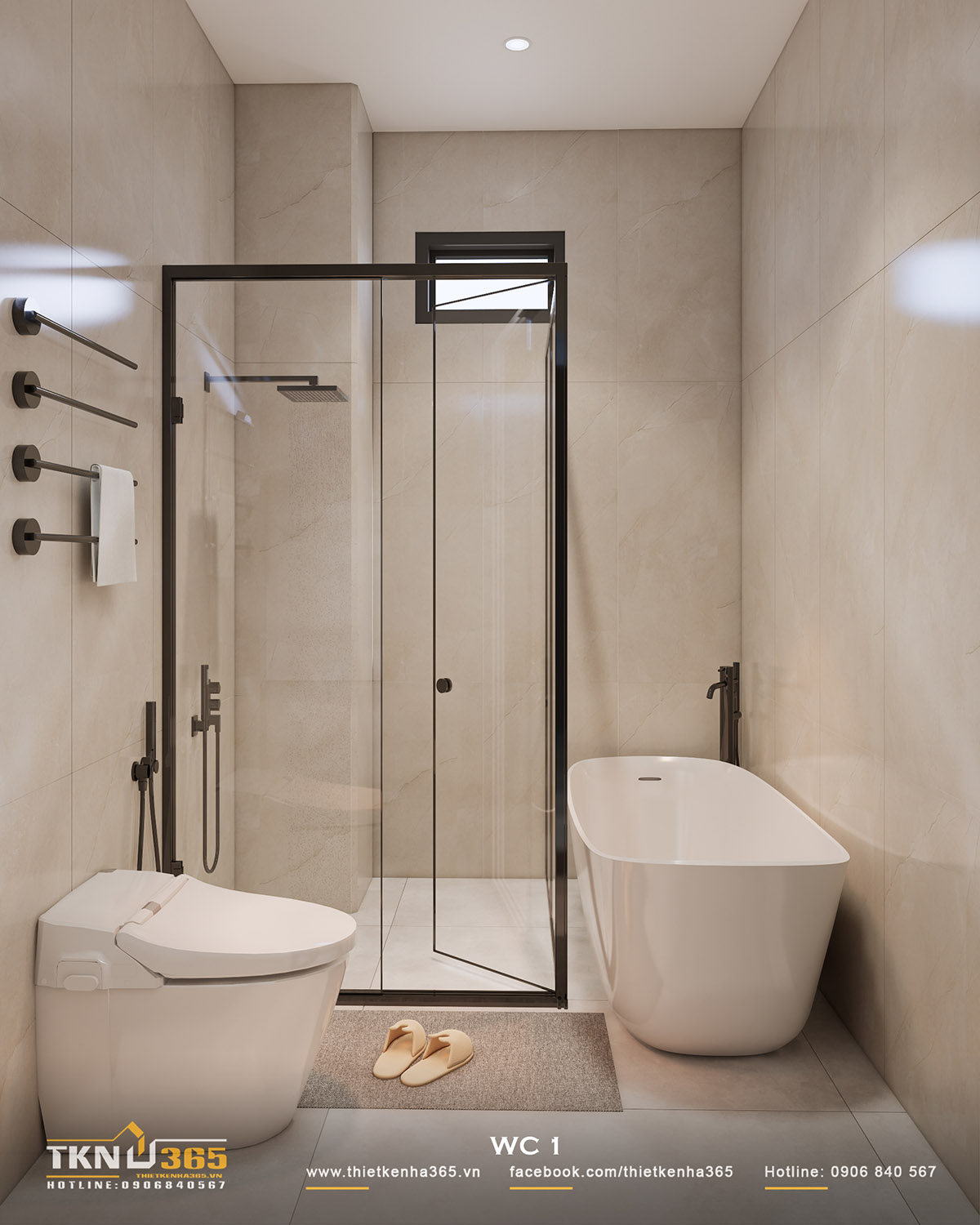 Nhà phố 1 trệt 1 lầu tại Trà Vinh - lời giải ấn tượng cho bài toán không gian vừa ở vừa kết hợp kinh doanh 11 Phòng vệ sinh hiện đại, trang bị đầy đủ thiết bị
