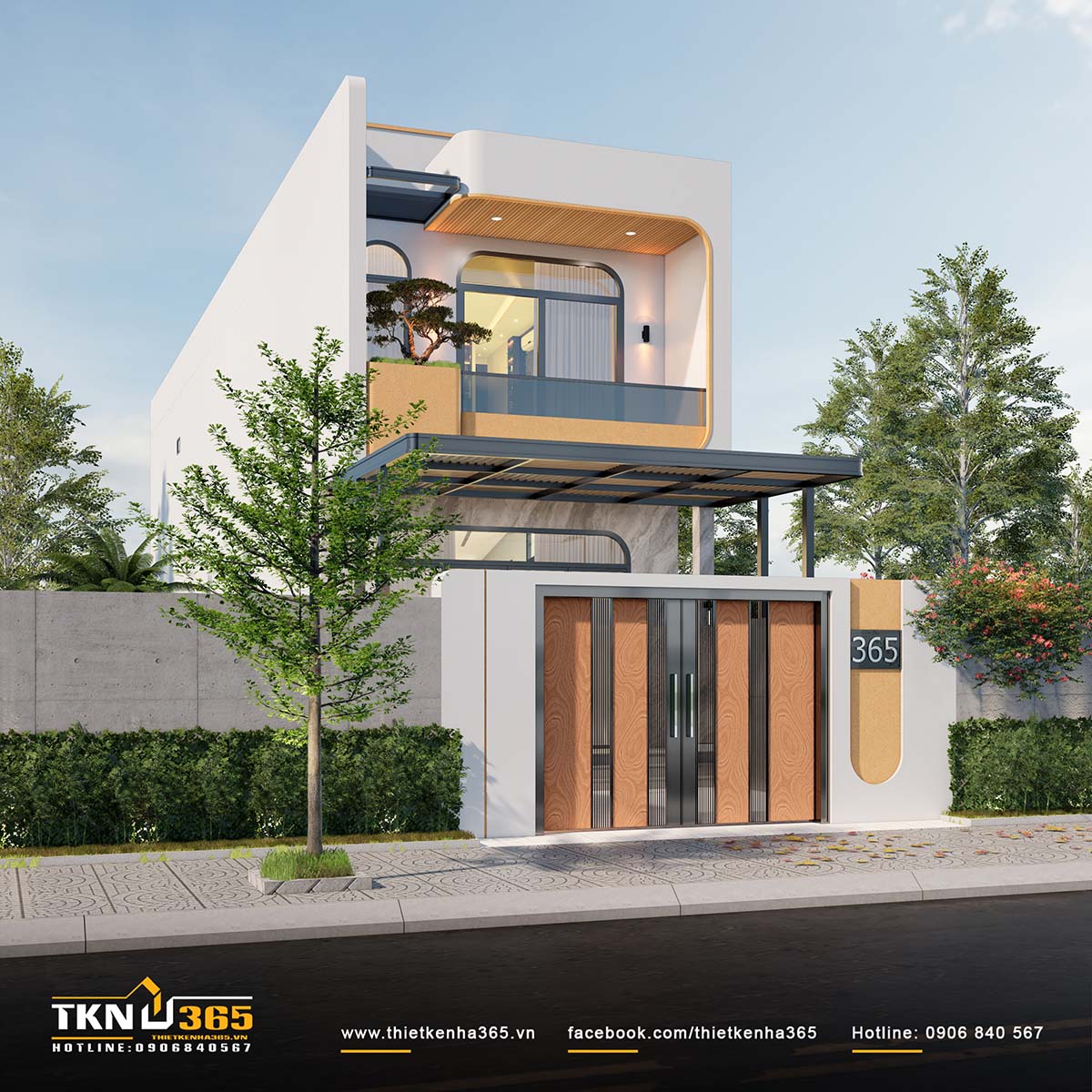 Nhà phố 1 trệt 1 lầu tại Trà Vinh - lời giải ấn tượng cho bài toán không gian vừa ở vừa kết hợp kinh doanh 2 L’s House sở hữu mặt tiền hiện đại, tạo điểm nhấn nhờ những hình khối vuông vức kết hợp những đường cong mềm mại