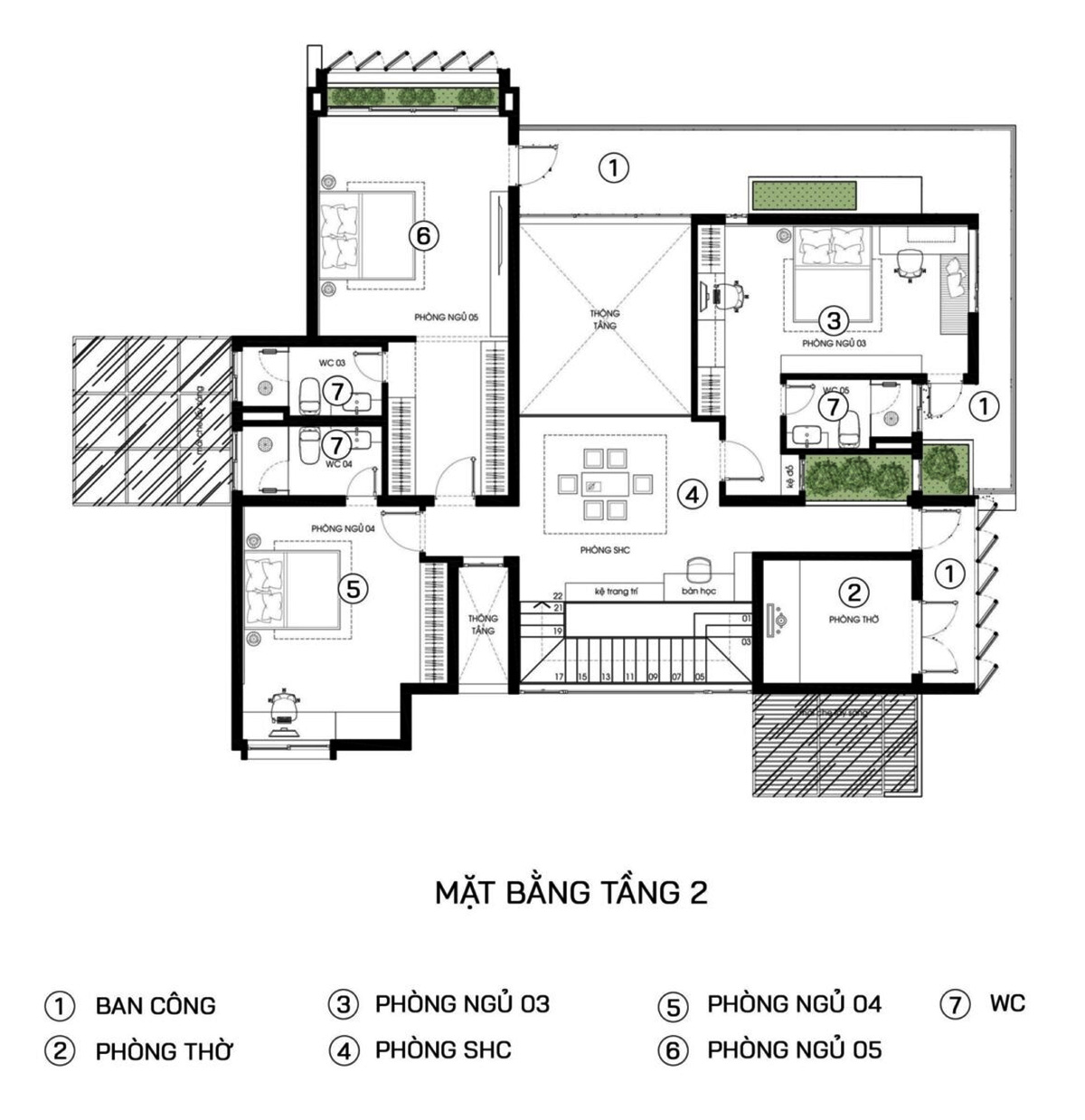 8+ Mẫu Thiết kế biệt thự 300m2 đẹp: Sang trọng, đẳng cấp và chuẩn phong thủy 32 Mặt bằng công năng biệt thự 2 tầng 300m2 phong cách Luxury tầng 2