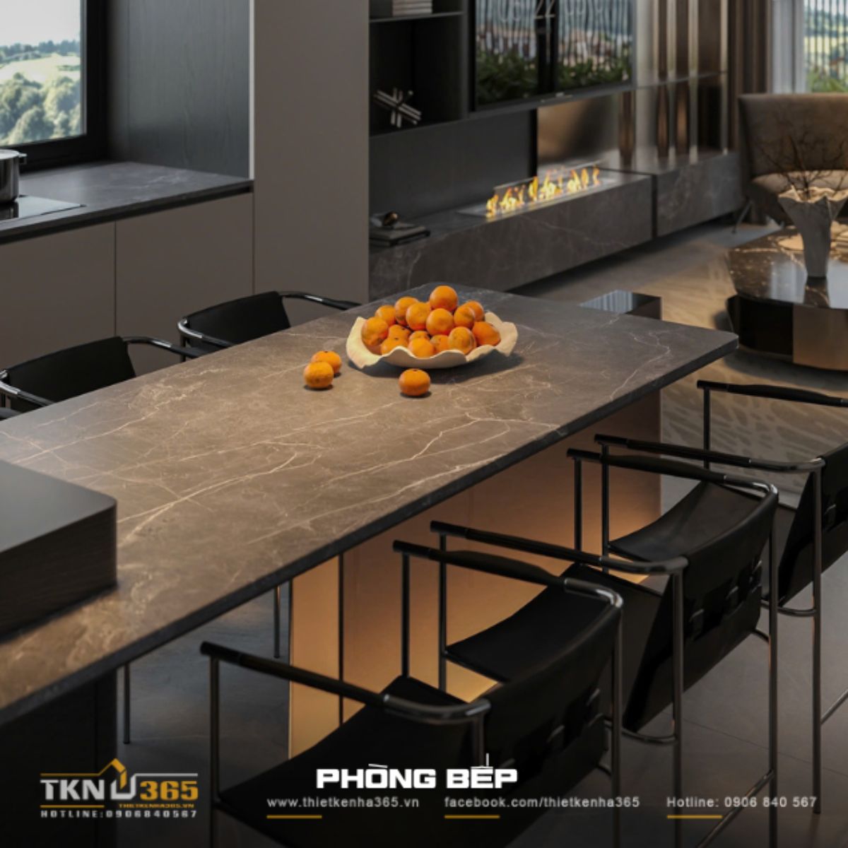 Thiết kế mở - “Chìa khóa” mang nắng gió vào nhà phố 4 tầng 20 Bàn ăn rộng rãi để gia chủ thoải mái tiếp khách tại nhà