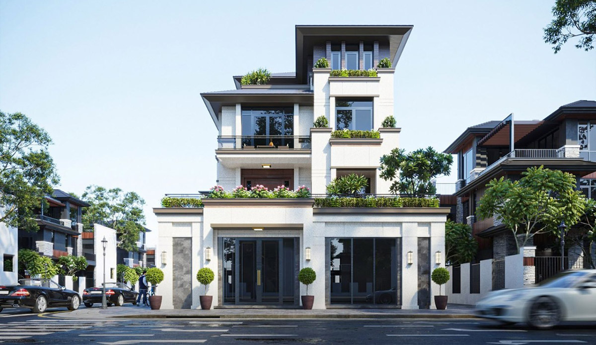 8+ Mẫu Thiết kế biệt thự 300m2 đẹp: Sang trọng, đẳng cấp và chuẩn phong thủy 2 Biệt thự 300m2 là lựa chọn phổ biến cho những gia chủ mong muốn một không gian sống sang trọng, tiện nghi và có tính thẩm mỹ cao.