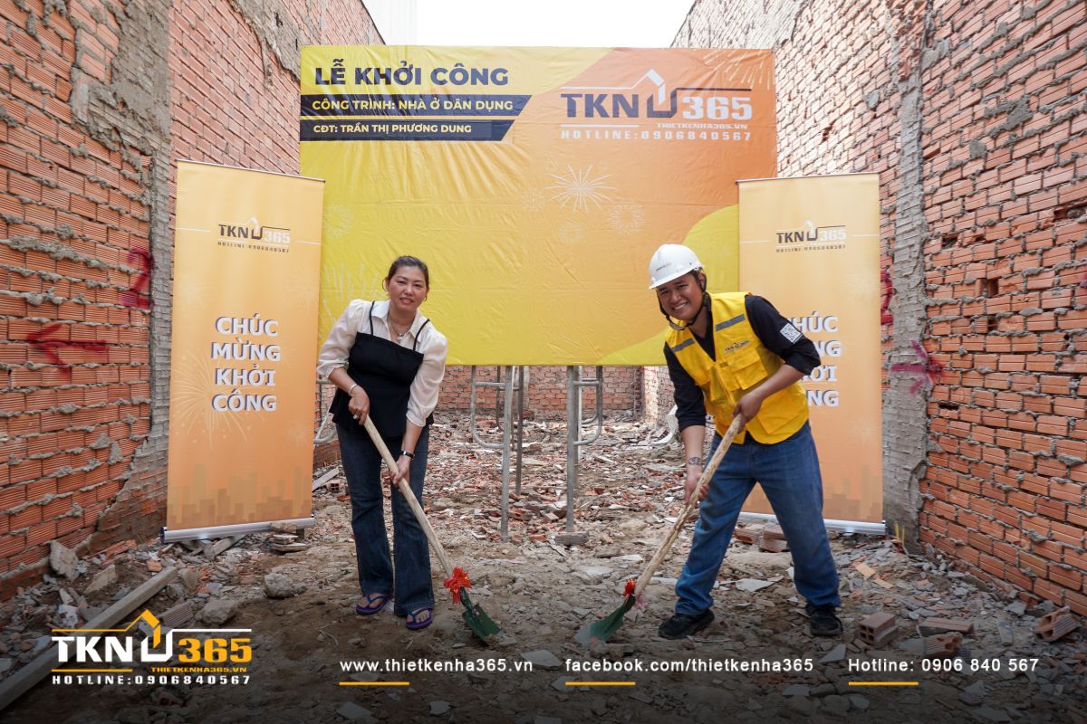 Lễ khởi công công trình nhà phố 3 tầng D’s House cho gia chủ ở Bình Tân - TP HCM