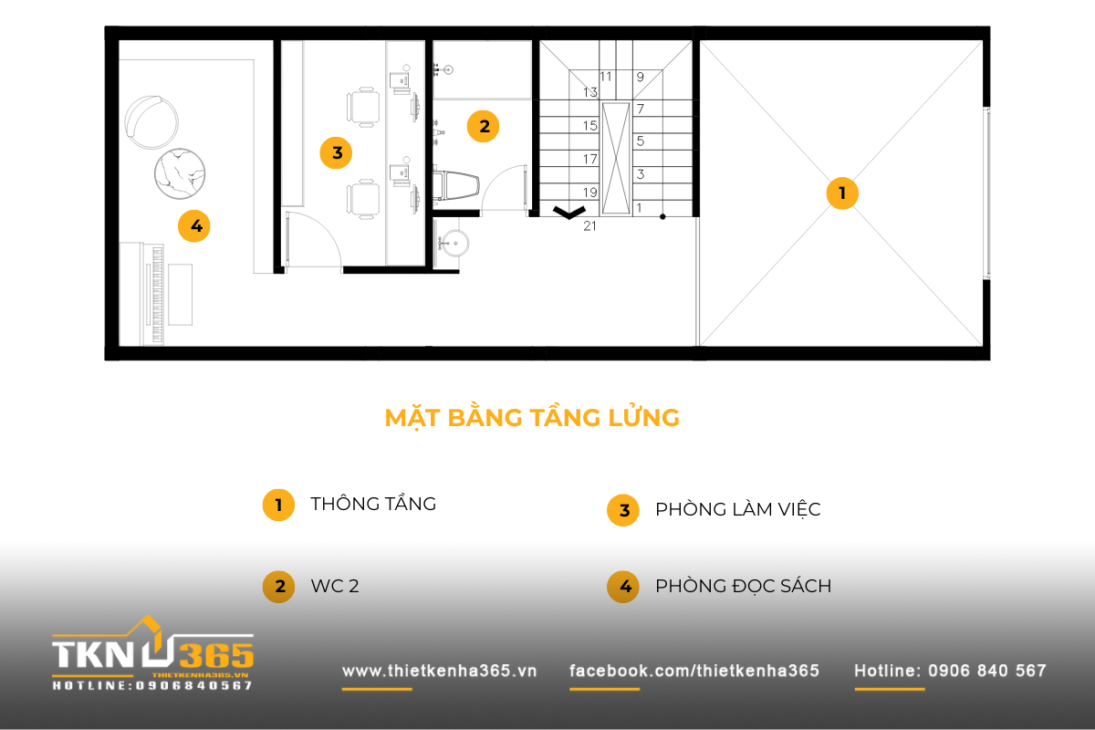 bảng vẽ công năng tầng lửng