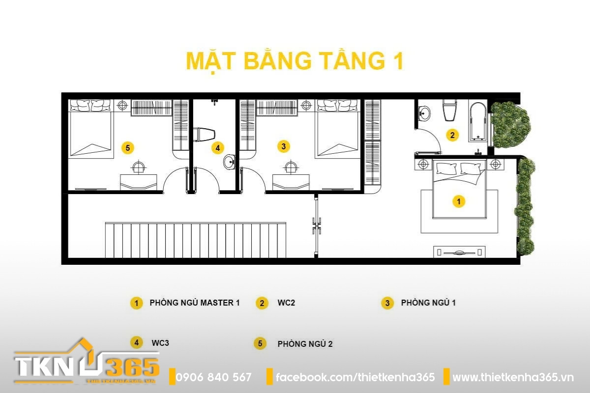 mặt bằng công năng tầng 1