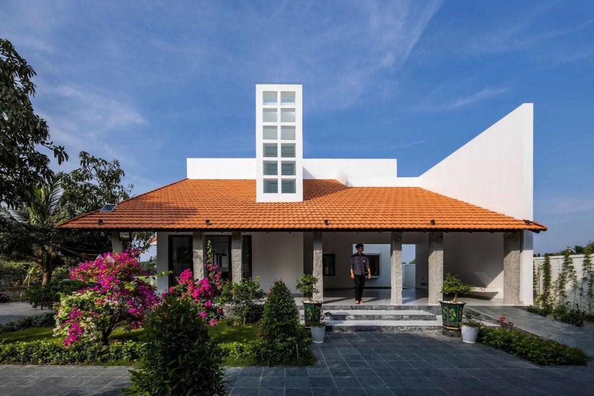 Biệt thự sân vườn 1 tầng thiết kế mở thông thoáng, rút ngắn khoảng cách giữa không gian nội thất và cảnh quan bên ngoài (Ảnh: Sưu tầm)