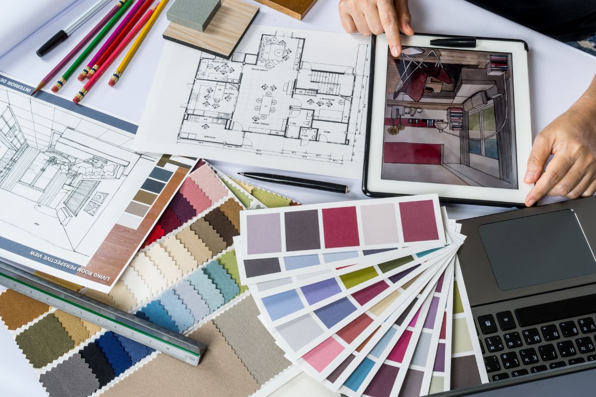 Hồ sơ nội thất bao gồm bản vẽ 3D bố trí nội thất cho từng khu vực chức năng, đính kèm vật liệu, màu sắc và thiết kế ánh sáng tương ứng (Ảnh: Sưu tầm)