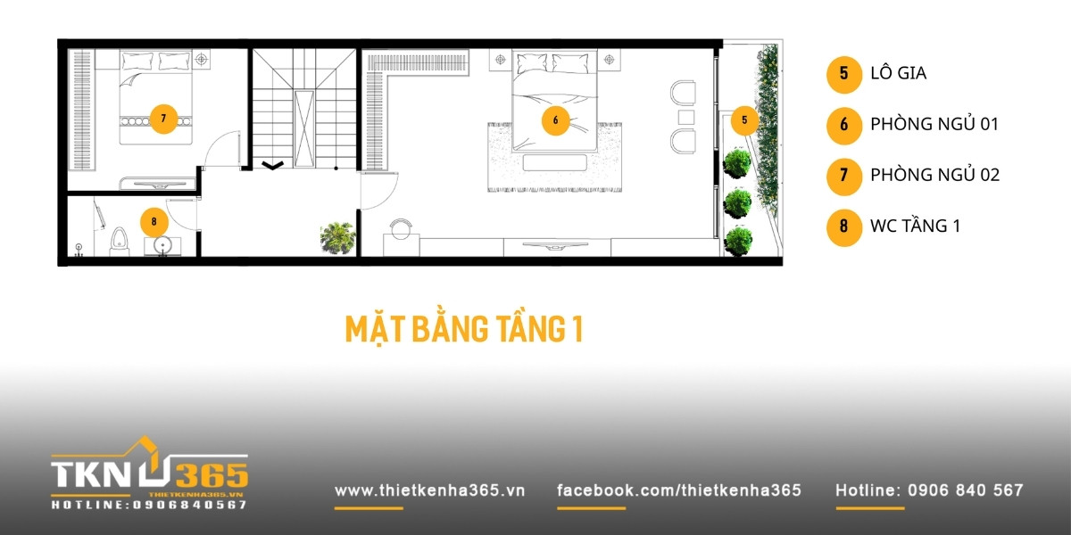 Nhà phố 4 tầng có tổng cộng 6 phòng ngủ, đáp ứng nhu cầu sử dụng của từng thành viên trong gia đình

