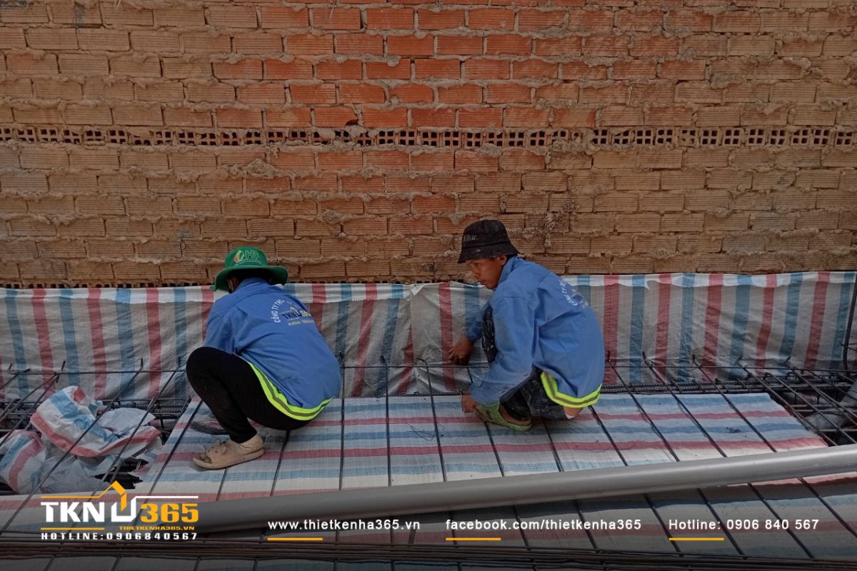 Hình ảnh thi công móng và bể phốt