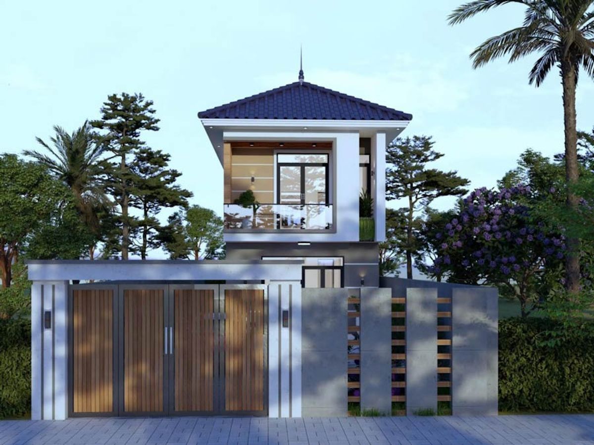 15+ Mẫu Biệt Thự Mini 2 Tầng 80m2 Đẹp Đẳng Cấp, Có Bản Vẽ & Dự Toán Chi Phí 2026 6 Biệt thự 2 tầng 80m2 mái Thái / mái Nhật / hiện đại được nhiều gia chủ yêu thích (Ảnh: Sưu tầm)