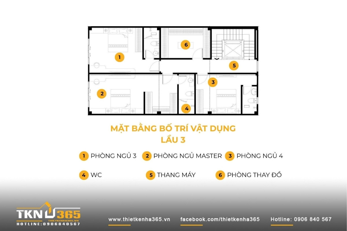 Nhà phố 6 tầng 1 hầm anh Giang - Tân Bình 19 mặt bằng công năng nhà phố 6 tầng