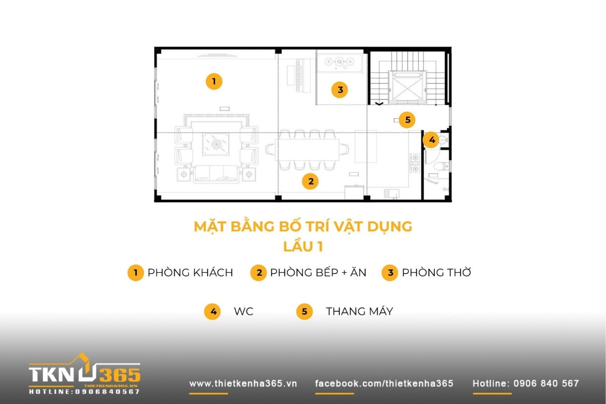 Nhà phố 6 tầng 1 hầm anh Giang - Tân Bình 17 mặt bằng công năng nhà phố 6 tầng