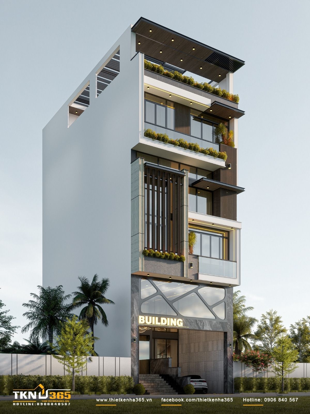 Nhà phố 6 tầng 1 hầm anh Giang - Tân Bình 11 mặt tiền thiết kế nhà 6 tầng 1 hầm ở tân bình