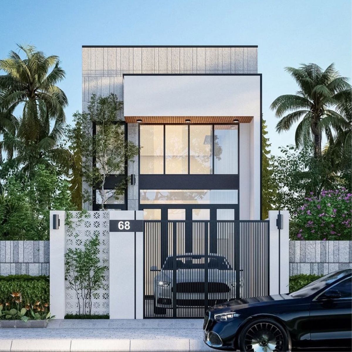 Gia chủ nên cân nhắc phương án thiết kế gara ô tô hợp lý để không ảnh hưởng đến những không gian sinh hoạt còn lại (Ảnh: Sưu tầm)