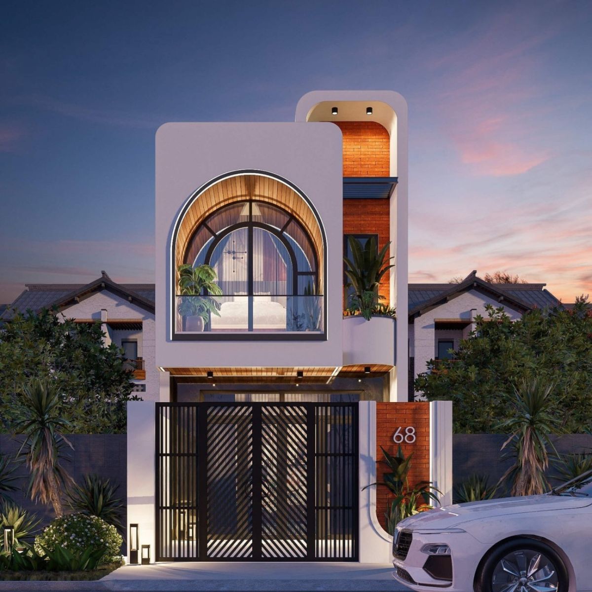 Mẫu thiết kế nhà 1 trệt 1 lầu 5x16 4 phòng ngủ phù hợp với gia đình có đông thành viên (Ảnh: Sưu tầm)