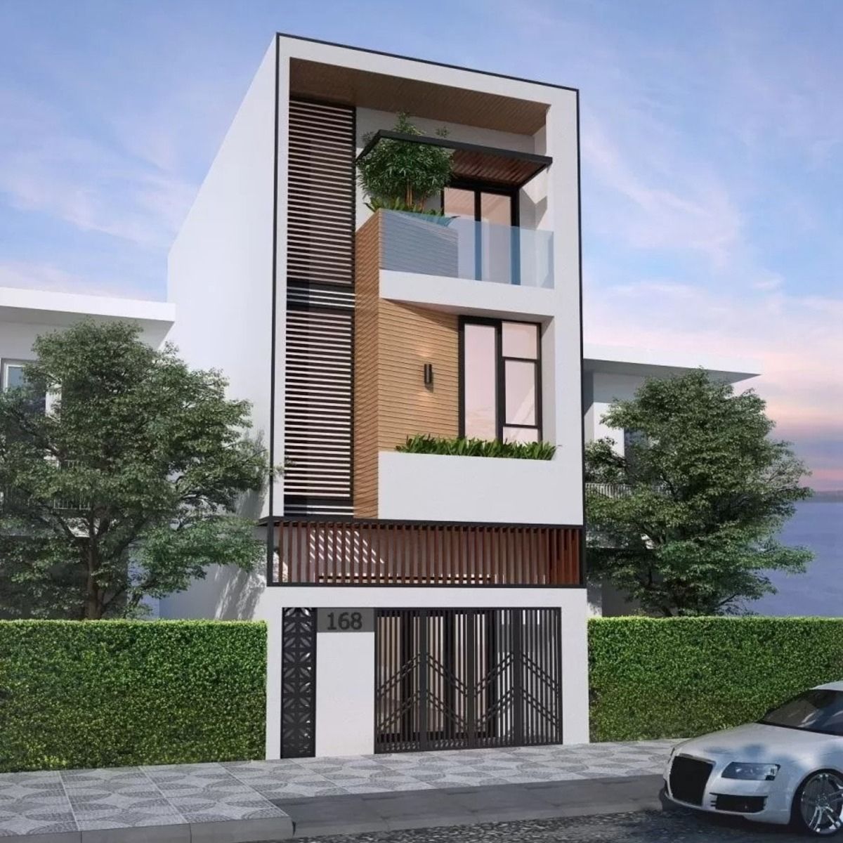 Thiếu giếng trời, sai vị trí cầu thang và nhồi nhét phòng ngủ là những lỗi thường xuất hiện khi xây dựng nhà 1 trệt 2 lầu 4x16m (Ảnh: Sưu tầm)