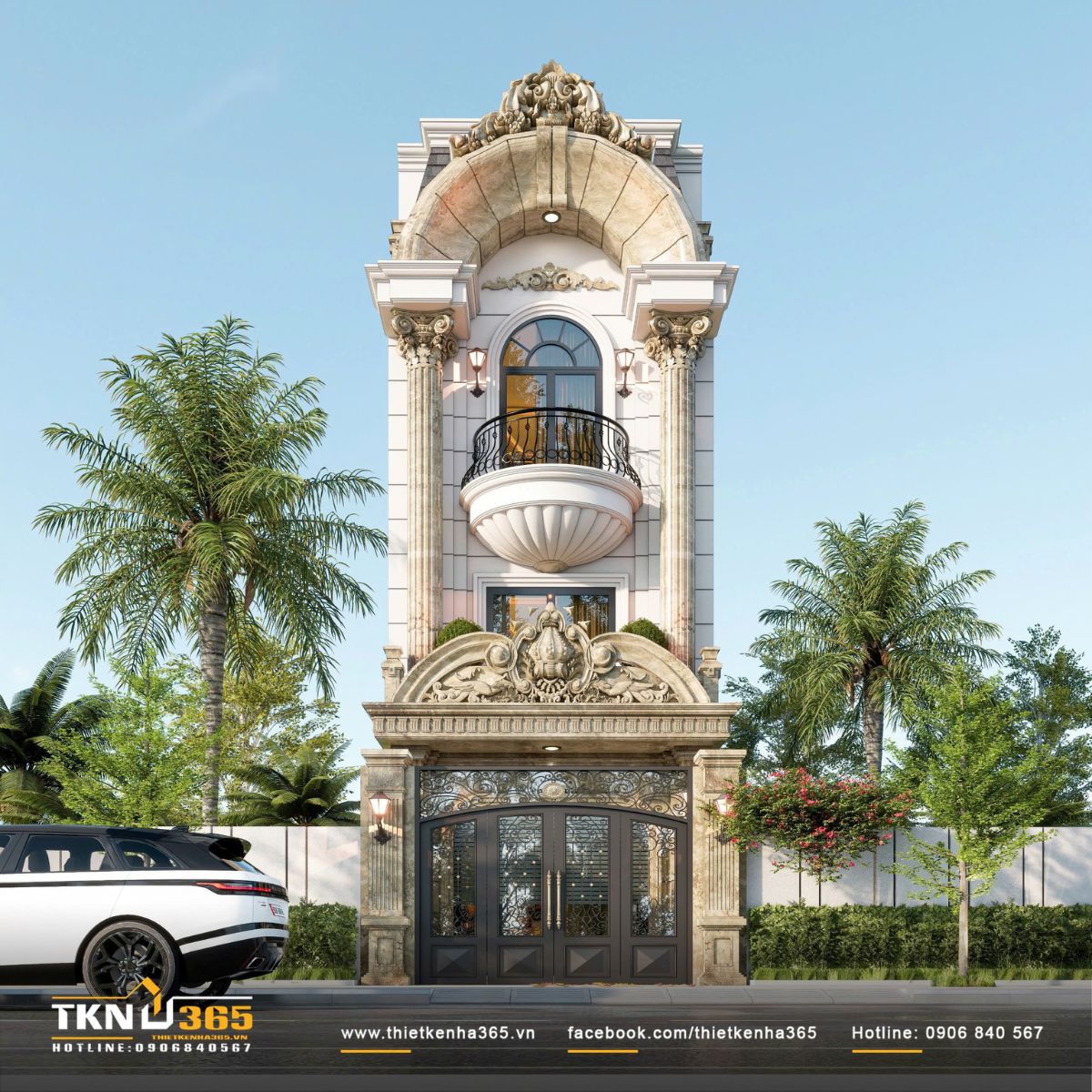 Nhà phố 1 trệt 2 lầu 1 sân thượng M’S House được xây dựng trên lô đất 5x17m
