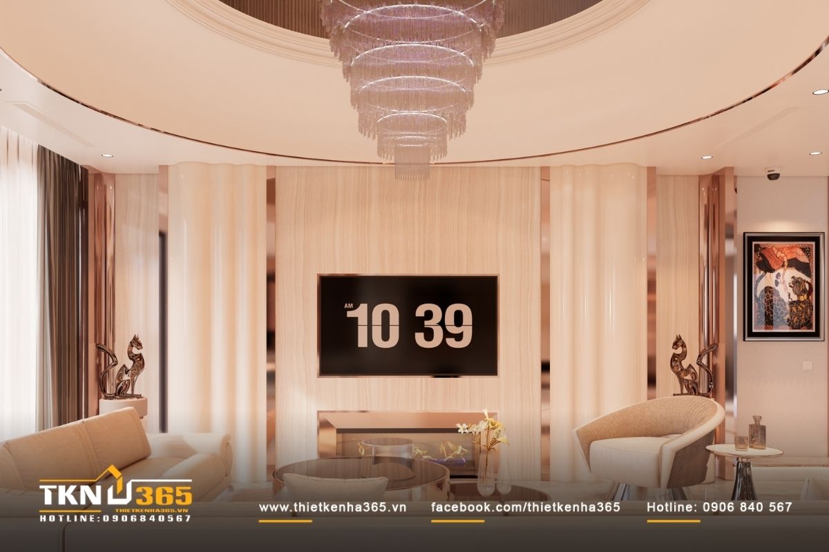 Bảng màu trung tính đóng vai trò chủ đạo trong thiết kế nội thất biệt thự 3 tầng NEO’s Villa