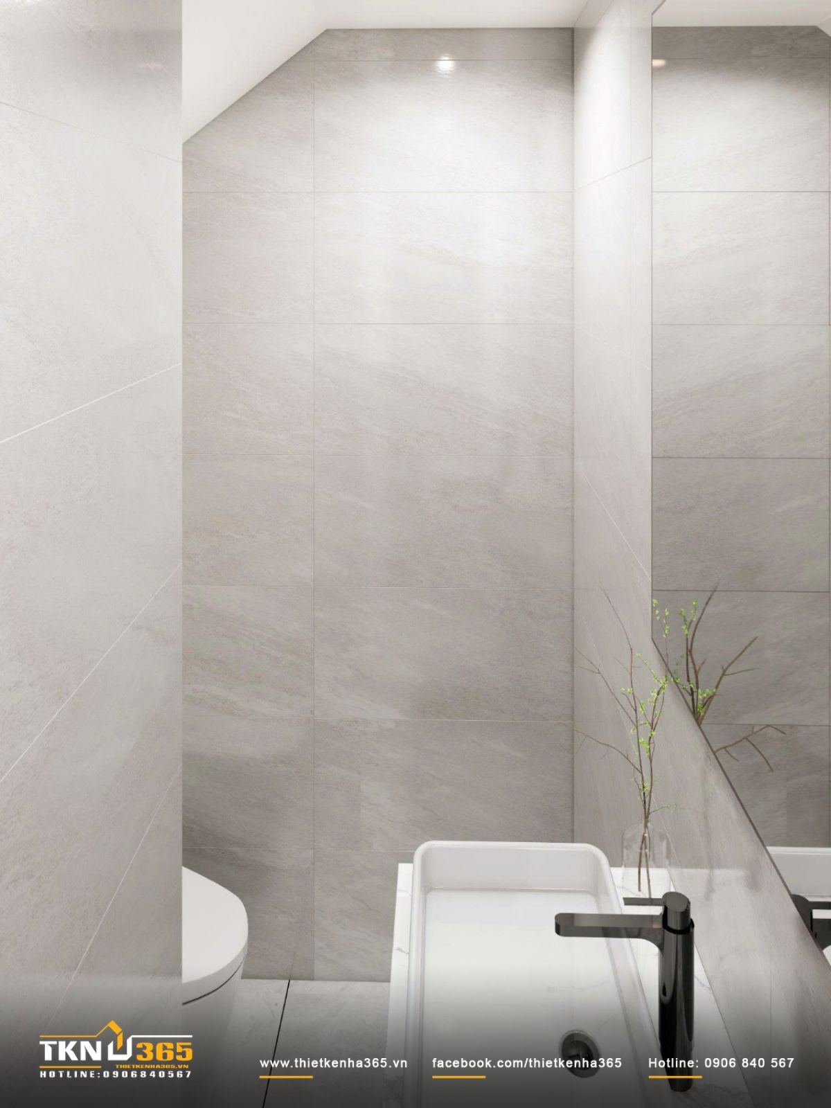 Gia chủ chọn thiết bị vệ sinh đơn giản nhưng vẫn đáp ứng đầy đủ nhu cầu sử dụng