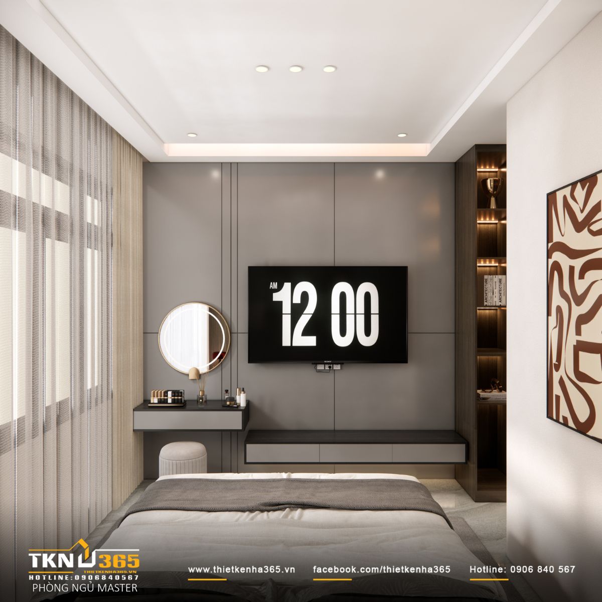 Thiết kế nội thất nhà phố 4 tầng “nhường chỗ” cho ánh sáng, vật liệu và cảm xúc cùng lên tiếng 17 Khu vực bàn trang điểm thiết kế treo tường, giúp tối ưu diện tích và tiện dụng trong sinh hoạt