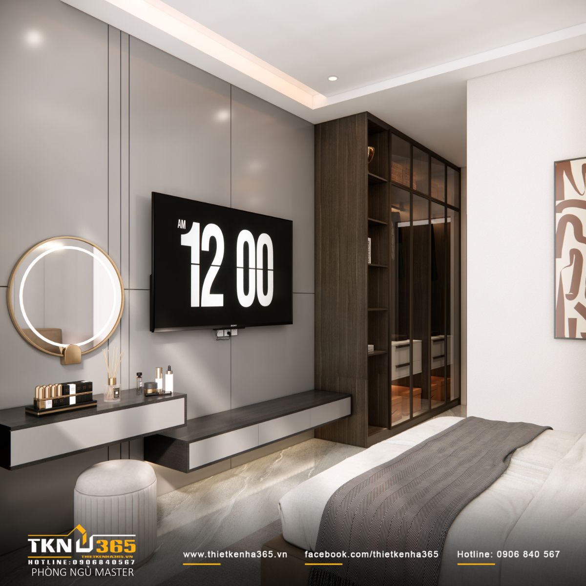 Thiết kế nội thất nhà phố 4 tầng “nhường chỗ” cho ánh sáng, vật liệu và cảm xúc cùng lên tiếng 18 Hệ tủ quần áo kịch trần kết hợp cánh kính, tăng không gian lưu trữ đồ dùng