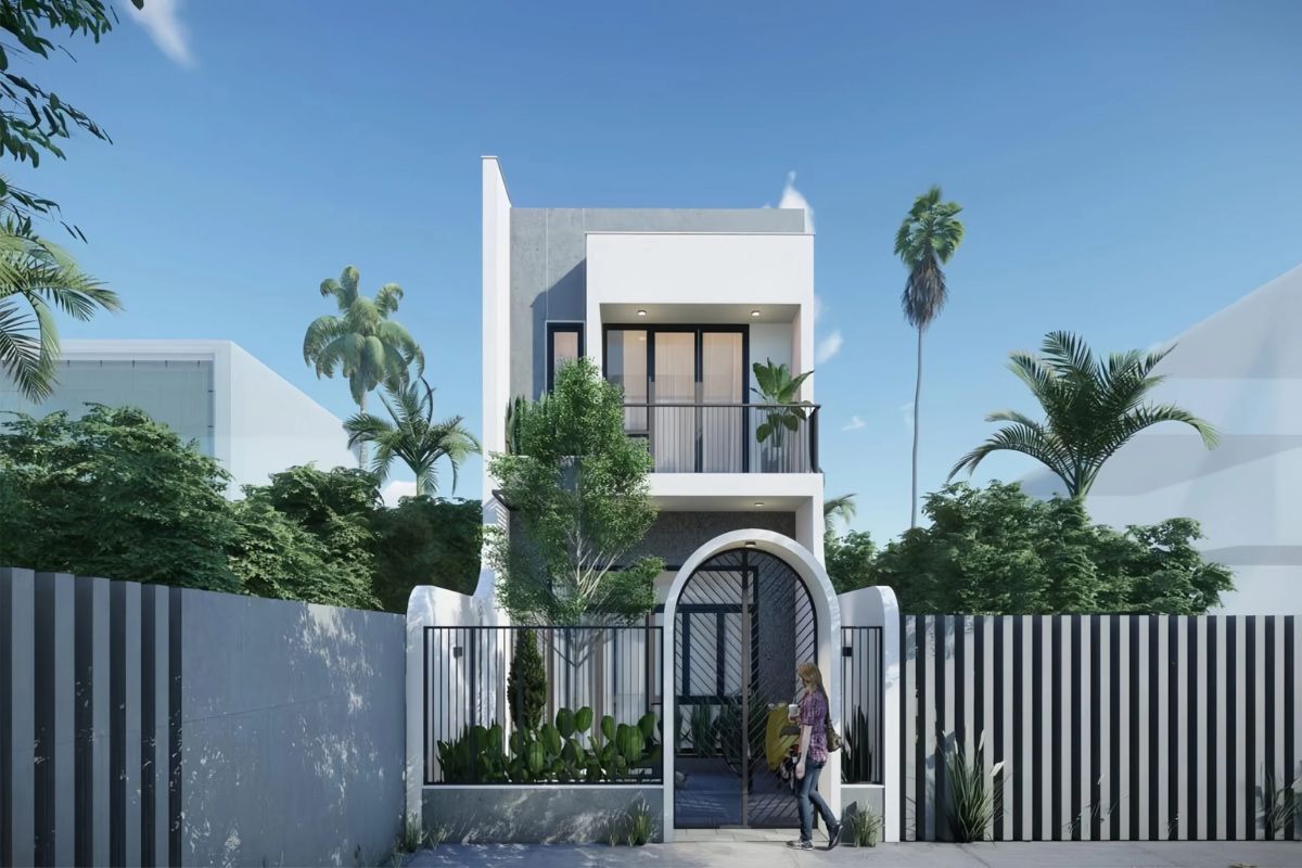 Nhà 1 trệt 1 lầu 5x15 cần chú trọng giải pháp lấy sáng và thông gió tự nhiên (Ảnh: Sưu tầm)