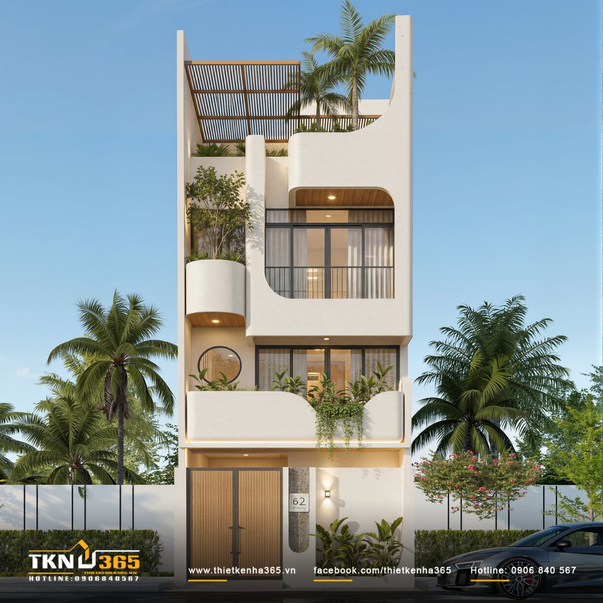 Chi phí xây nhà 1 trệt 2 lầu hiện đại với những chi tiết đơn giản thấp hơn nhà phố tân cổ điển họa tiết cầu kỳ