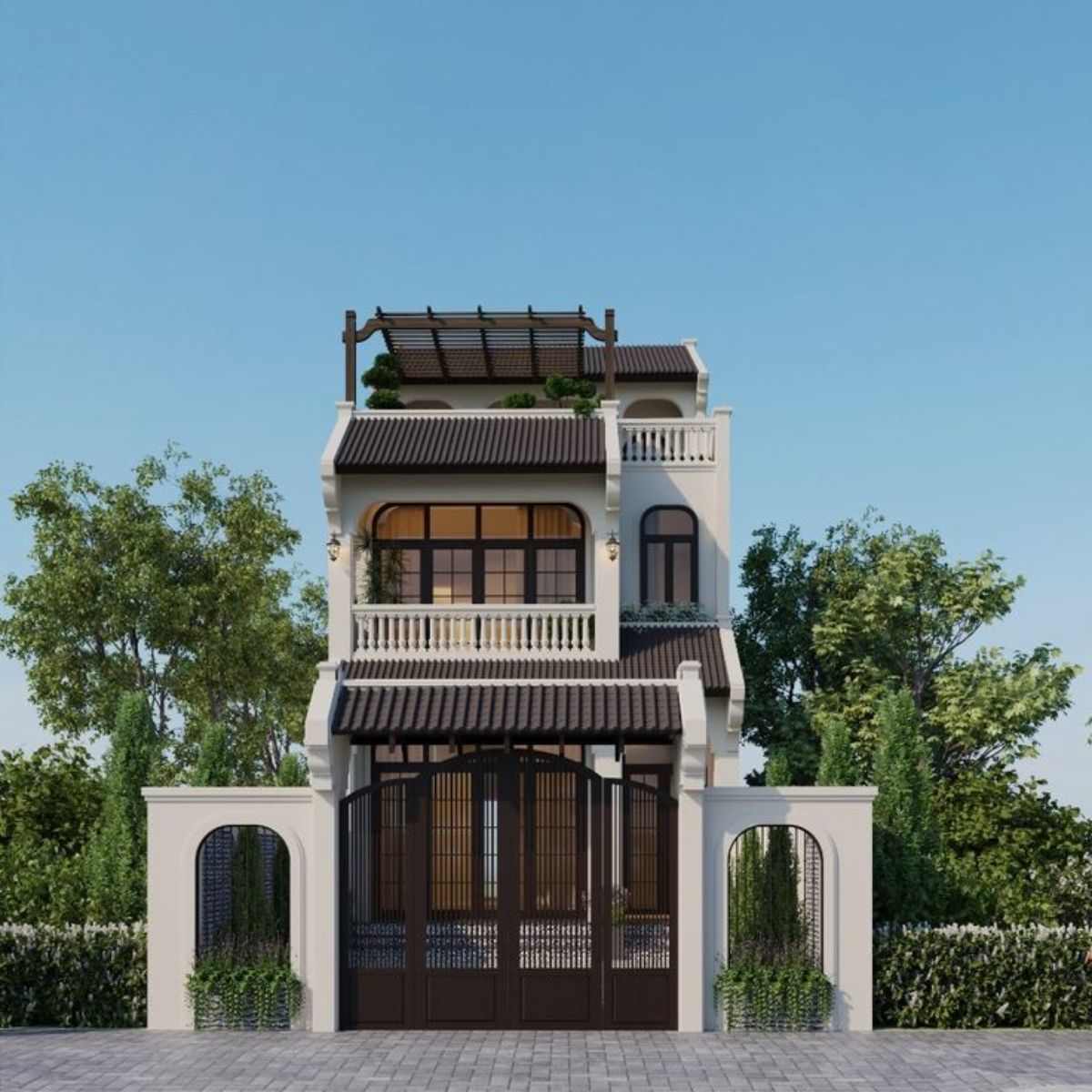 Tùy vào nhu cầu sử dụng, gia chủ có thể chọn mẫu nhà 7x15m 3 phòng ngủ hoặc mẫu nhà 7x15m 4 phòng ngủ (Ảnh: Sưu tầm)