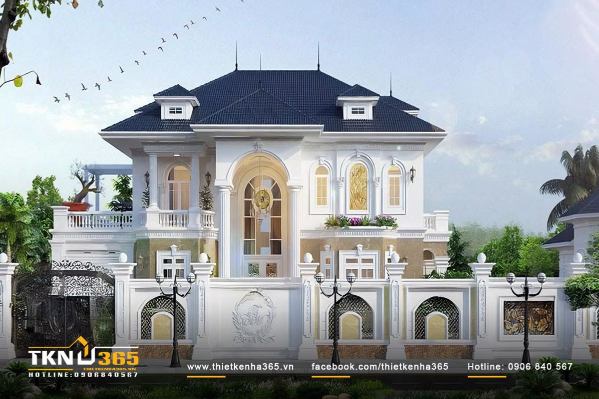 Mẫu Biệt Thự 2 Tầng 10x15m Đẹp, Hiện Đại & Tối Ưu Công Năng 7 Mẫu thiết kế biệt thự 2 tầng 150m2 phong cách tân cổ điển gây ấn tượng với phào chỉ và hoa văn tinh xảo