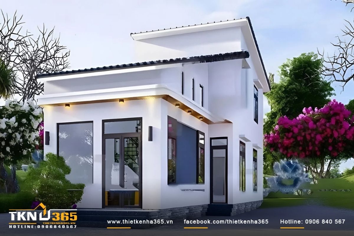 Nếu gia chủ cần tăng thêm diện tích sử dụng, mẫu nhà cấp 4 6x20m có gác lửng là sự lựa chọn phù hợp