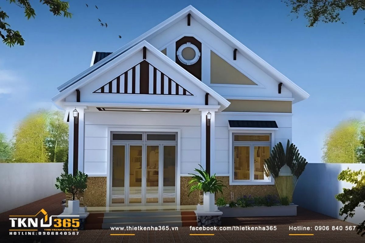 Gia chủ nên lựa chọn mẫu nhà cấp 4 6x20m có sân trước và sân sau để tăng khả năng lấy sáng, thông gió tự nhiên