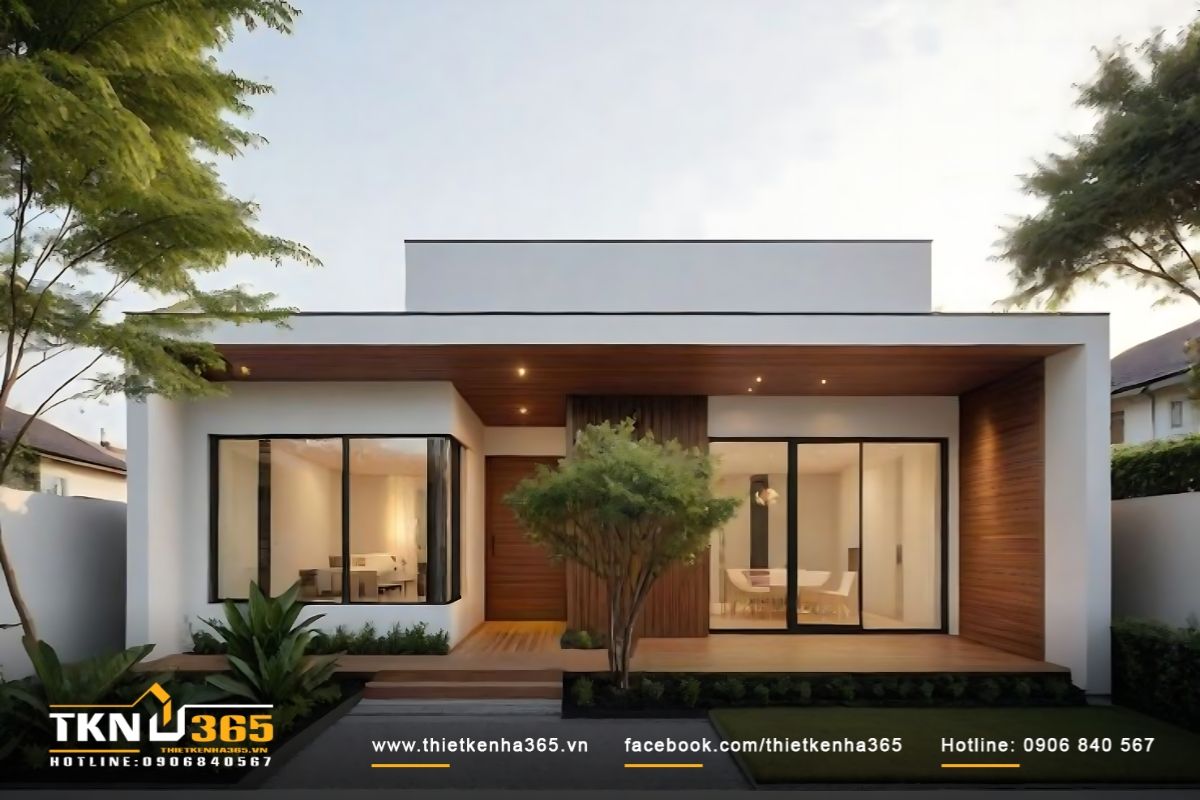 Mẫu thiết kế nhà cấp 4 100m2 phong cách tối giản phù hợp với gia đình trẻ